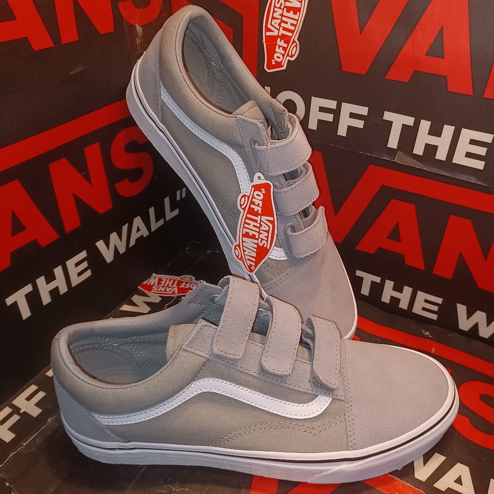 Vans Grey Old Skool Velcro Women's Sneakers
